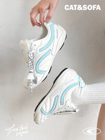 CATSOFA ™️| GIÀY SNEAKER BÓNG ĐÁ THỂ THAO TẬP LUYỆN WHITE/BLUE UNISEX CAT&SOFA CS25011