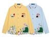 WES®️| ÁO SƠ MI DÀI TAY THÊU HỌA TIẾT HOẠT HÌNH UNISEX C5900