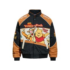 WES®️| ÁO KHOÁC VẢI THÔ DÁNG RỘNG THÊU HỌA TIẾT HOẠT HÌNH WINNIE UNISEX W6135