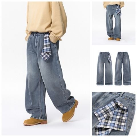 INF®️|QUẦN JEANS  WASH KHĂN TAY UNISEX INF 13552