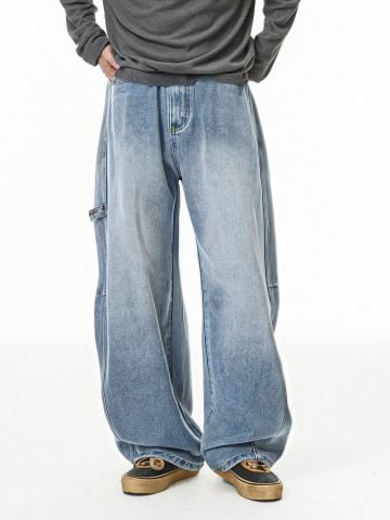 INF®️|QUẦN JEANS ỐNG RỘNG WASH UNISEX INF 13551