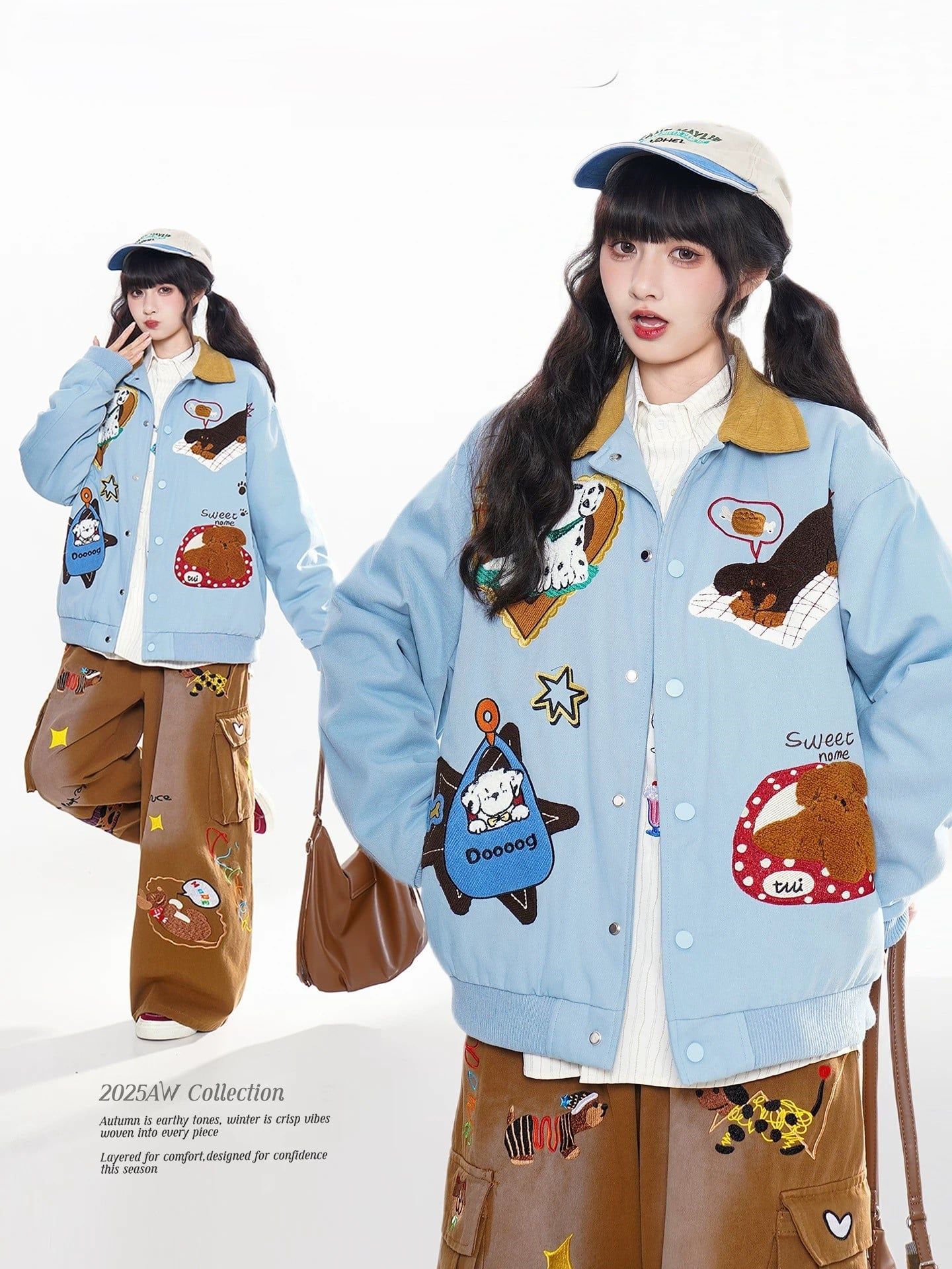 WES®️| ÁO KHOÁC LÔNG CỪU LÓT NHUNG THÊU RETRO UNISEX WES2026