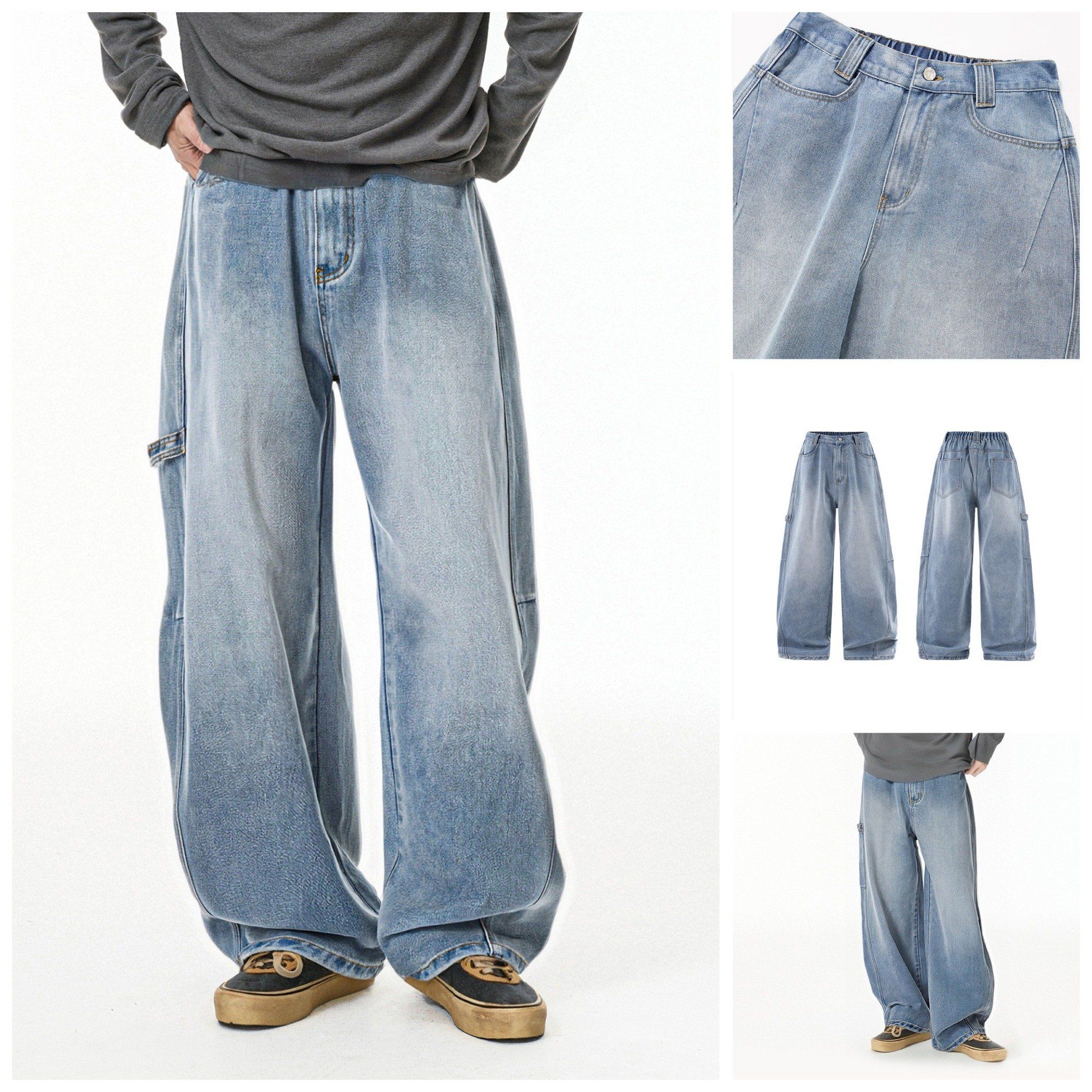 INF®️|QUẦN JEANS ỐNG RỘNG WASH UNISEX INF 13551