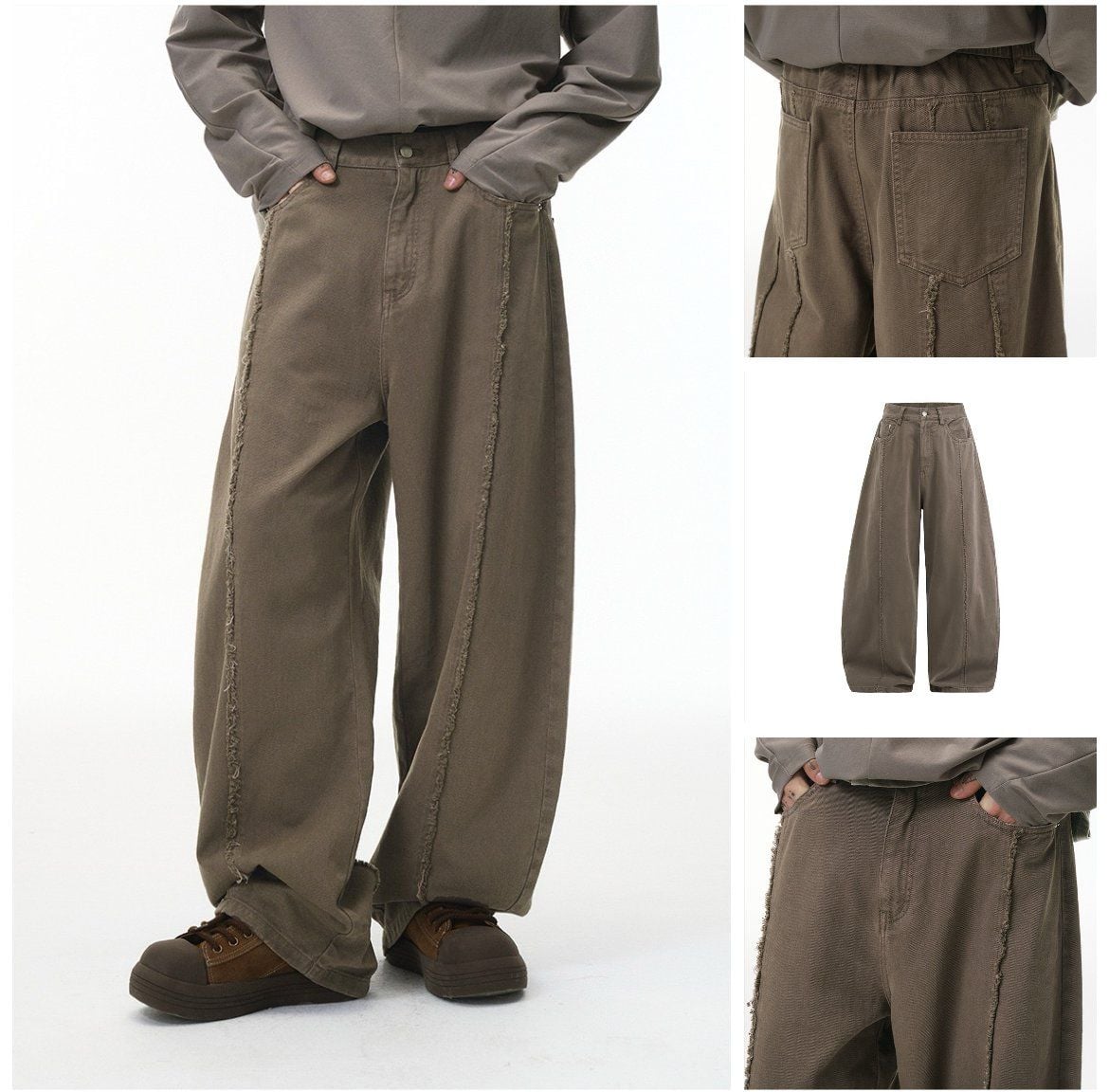 INF®️|QUẦN JEANS TẠO KIỂU GIẢ RÁCH  UNISEX INF 13535