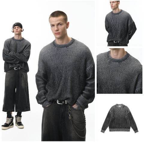 INF®️| ÁO LEN 2 TÔNG MÀU CỔ TRÒN RỘNG RÃI UNISEX INF 10232