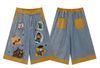 WES®️| QUẦN SHORT LỬNG DENIM THÊU HOẠT HÌNH MÈO DÁNG RỘNG UNISEX 6217