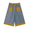 WES®️| QUẦN SHORT LỬNG DENIM THÊU HOẠT HÌNH MÈO DÁNG RỘNG UNISEX 6217