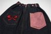 WES®️| QUẦN SHORT DENIM THÊU HOẠT HÌNH CHÚ CHÓ DÁNG RỘNG ỐNG DÁNG SUÔNG UNISEX K105