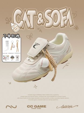 CATSOFA ™️| GIÀY SNEAKER FOOTBALL  RICE UNISEX CAT&SOFA CS25011
