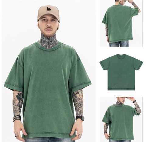 FG®️| ÁO THUN CỔ TRÒN NGẮN TAY WASH  BASIC OVERSIZE FG K098