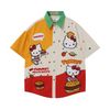 WES®️| ÁO SƠ MI NGẮN TAY THÊU HỌA TIẾT HOẠT HÌNH HELLO KITTY UNISEX 5262