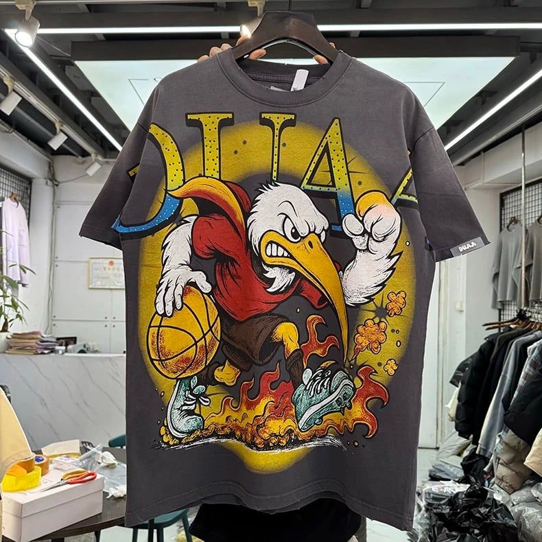 FK®️| ÁO THUN NGẮN TAY CỔ TRÒN COTTON IN HÌNH KTS ĐÍNH ĐÁ FK08