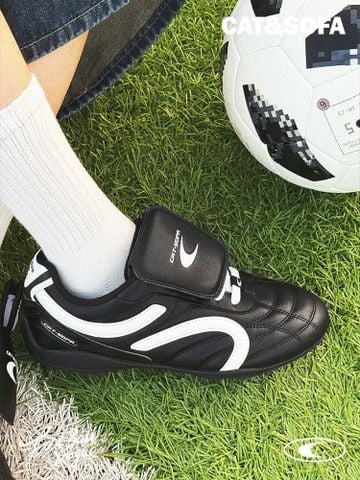 CATSOFA ™️| GIÀY SNEAKER FOOTBALL BLACK WHITE UNISEX CAT&SOFA CS25011