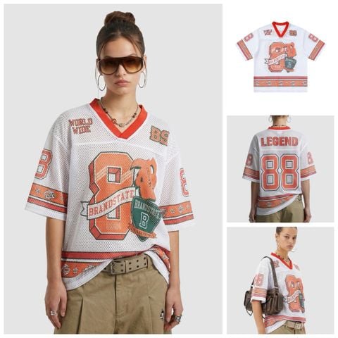 INF®️| ÁO THUN CỔ TRÒN NGẮN TAY THỂ THAO VẢI THOÁNG KHI IN KTS SỐ 88 OVERSIZEUNISEX INF 8475