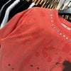 FK®️| ÁO THUN NGẮN TAY CỔ TRÒN COTTON IN HÌNH KTS RÁCH ĐÍNH ĐÁ FK04
