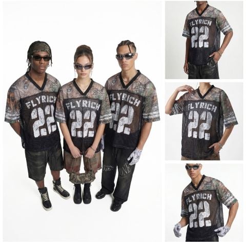 INF®️| ÁO THUN CỔ TRÒN NGẮN TAY THỂ THAO VẢI THOÁNG KHI IN KTS SỐ 22 OVERSIZEUNISEX INF 8506