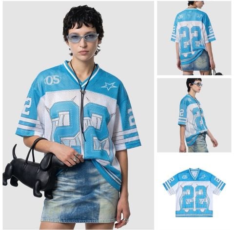 INF®️| ÁO THUN CỔ TRÒN NGẮN TAY THỂ THAO VẢI THOÁNG KHI IN KTS SỐ 22 OVERSIZEUNISEX INF 8493