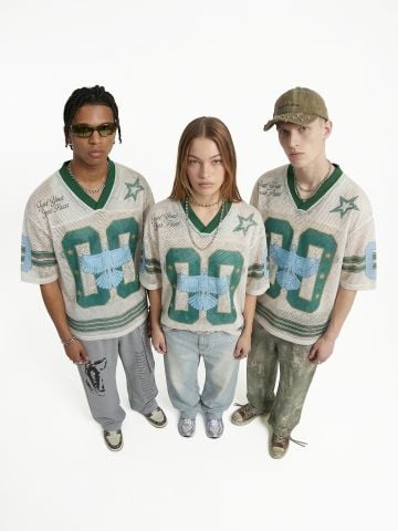 INF®️| ÁO THUN CỔ TRÒN NGẮN TAY THỂ THAO VẢI THOÁNG KHI IN KTS SỐ 00 OVERSIZEUNISEX INF 8496