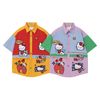 WES®️| ÁO SƠ MI NGẮN TAY THÊU HỌA TIẾT HOẠT HÌNH HELLO KITTY UNISEX 5224