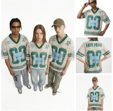 INF®️| ÁO THUN CỔ TRÒN NGẮN TAY THỂ THAO VẢI THOÁNG KHI IN KTS SỐ 00 OVERSIZEUNISEX INF 8496