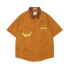 WES®️| ÁO SƠ MI NGẮN TAY THÊU HỌA TIẾT HOẠT HÌNH UNISEX 5256