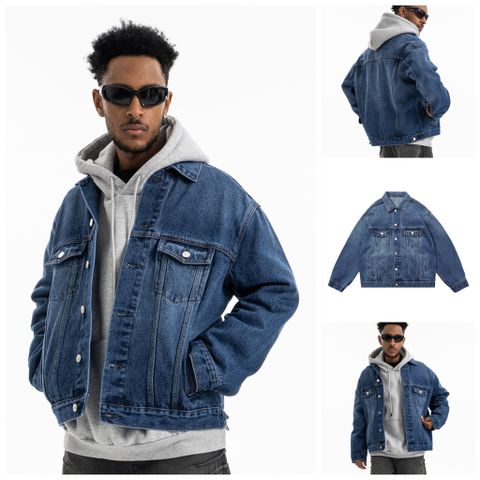 FG®️| ÁO KHOÁC DENIM DÀY RÁCH CỔ ĐIỂN, GIẶT SẠCH UNISEX FG F507