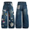 QUẦN JEANS THÊU HỌA TIẾT HOẠT HÌNH UNISEX J780