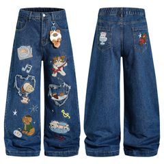 QUẦN JEANS THÊU HỌA TIẾT HOẠT HÌNH UNISEX J780