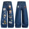 QUẦN JEANS THÊU HỌA TIẾT HOẠT HÌNH UNISEX J780