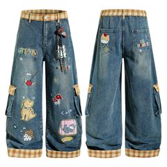 QUẦN JEANS THÊU HỌA TIẾT HOẠT HÌNH UNISEX J780