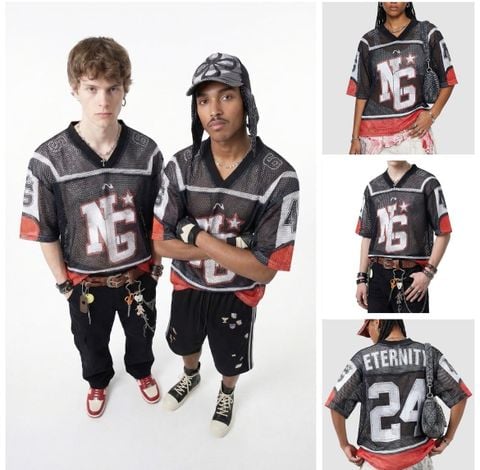 INF®️| ÁO THUN CỔ TRÒN NGẮN TAY THỂ THAO VẢI THOÁNG KHI IN KTS SỐ 24 OVERSIZEUNISEX INF 8492