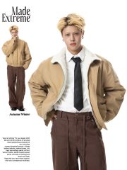 MADEEXTREME®️| ÁO KHOÁC CỔ CAO LÓT LÔNG  DÀY ẤM DÁNG RỘNG UNISEX MADE 171