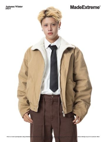 MADEEXTREME®️| ÁO KHOÁC CỔ CAO LÓT LÔNG  DÀY ẤM DÁNG RỘNG UNISEX MADE 171