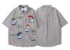 WES®️| ÁO SƠ MI NGẮN TAY THÊU HỌA TIẾT HOẠT HÌNH SHINCHAN UNISEX HY820