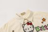 WES®️| ÁO SƠ MI NGẮN TAY THÊU HỌA TIẾT HOẠT HÌNH HELLO KITTY UNISEX 5237