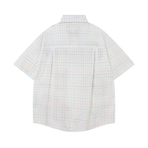 WES®️| ÁO SƠ MI NGẮN TAY THÊU HỌA TIẾT HOẠT HÌNH MÈO LƯỜI UNISEX 5268