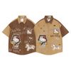 WES®️| ÁO SƠ MI NGẮN TAY THÊU HỌA TIẾT HOẠT HÌNH HELLO KITTY UNISEX 5219