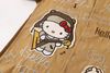 WES®️| ÁO SƠ MI NGẮN TAY THÊU HỌA TIẾT HOẠT HÌNH HELLO KITTY UNISEX 5219