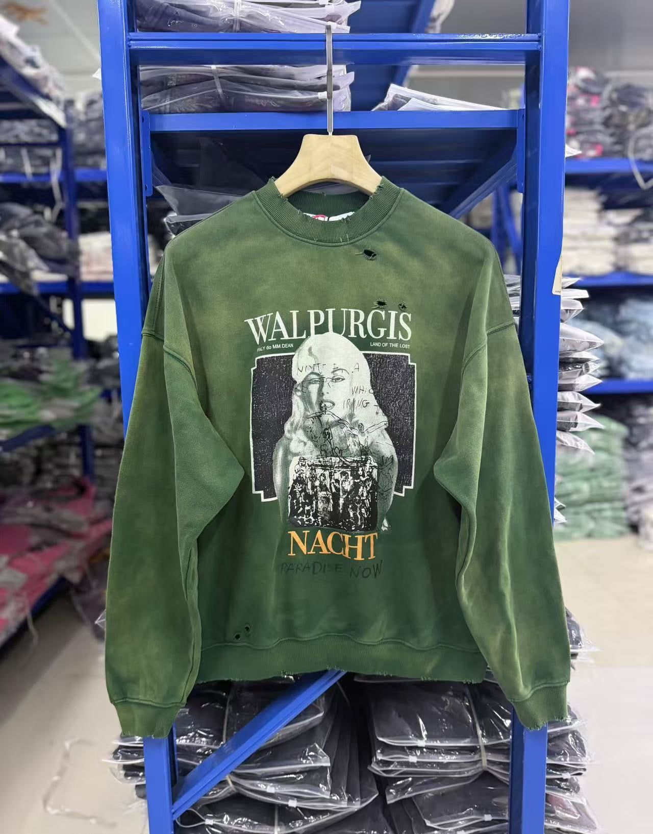 FK®️| ÁO SWEATER NỈ WASH IN KTS LÀM RÁCH UNISEX INF PH6024