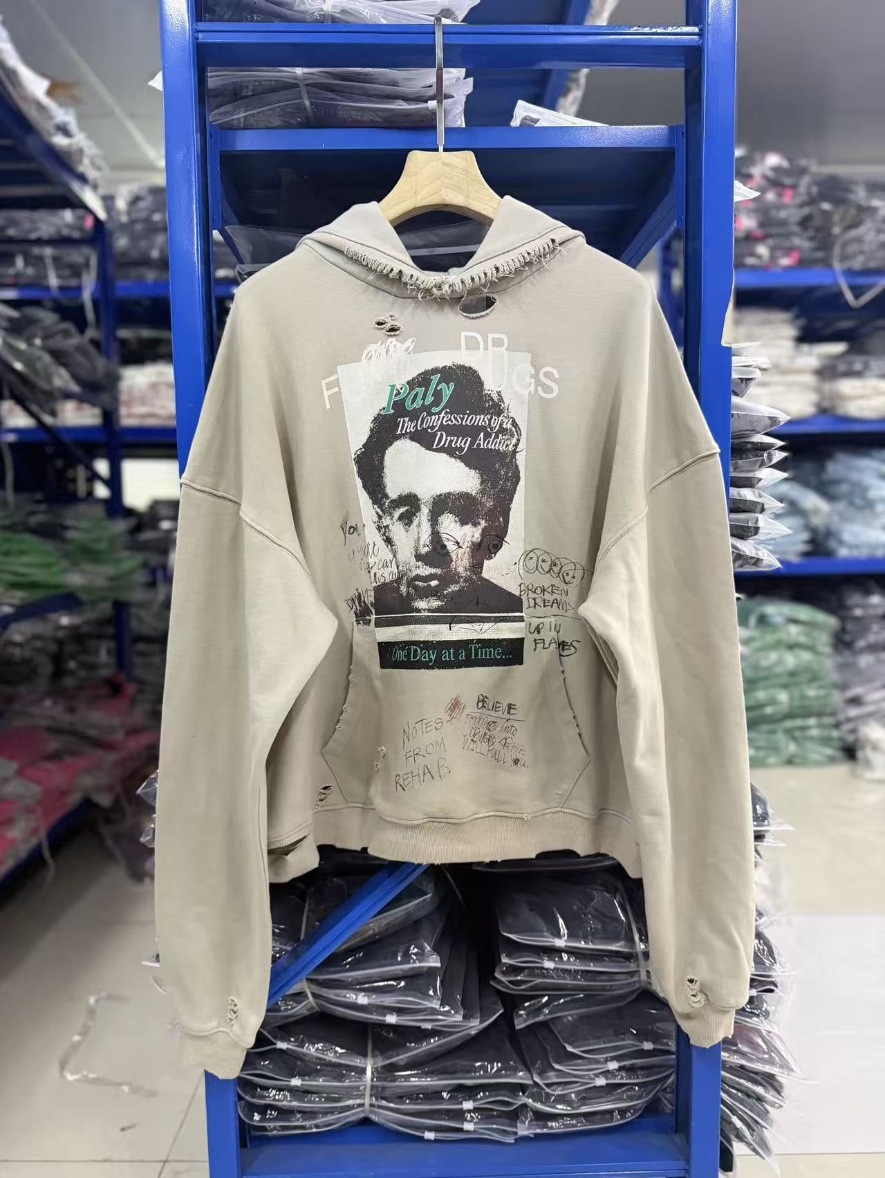FK®️| ÁO KHOÁC DÁNG RỘNG HOODIE COTTON WASH IN HÌNH LÀM RÁCH UNISEX PH6021
