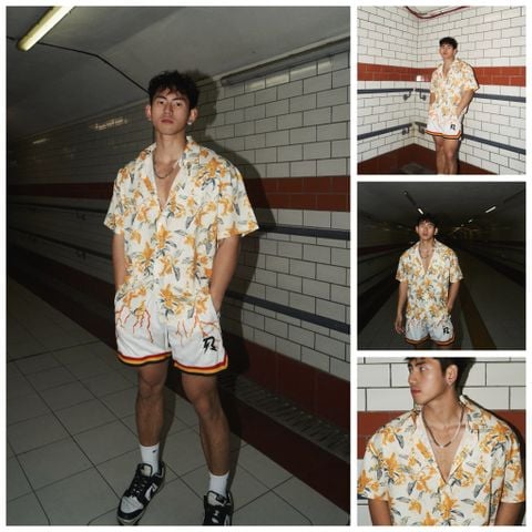 PAPA®️| ÁO SƠ MI NGẮN TAY IN HỌA TIẾT HAWAII PHONG CÁCH RETRO UNISEX