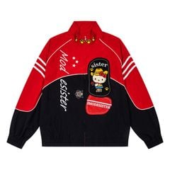 WES®️| ÁO KHOÁC  CAO CẤP THÊU HỌA TIẾT HOẠT HÌNH 3MODESISTER UNISEX W810