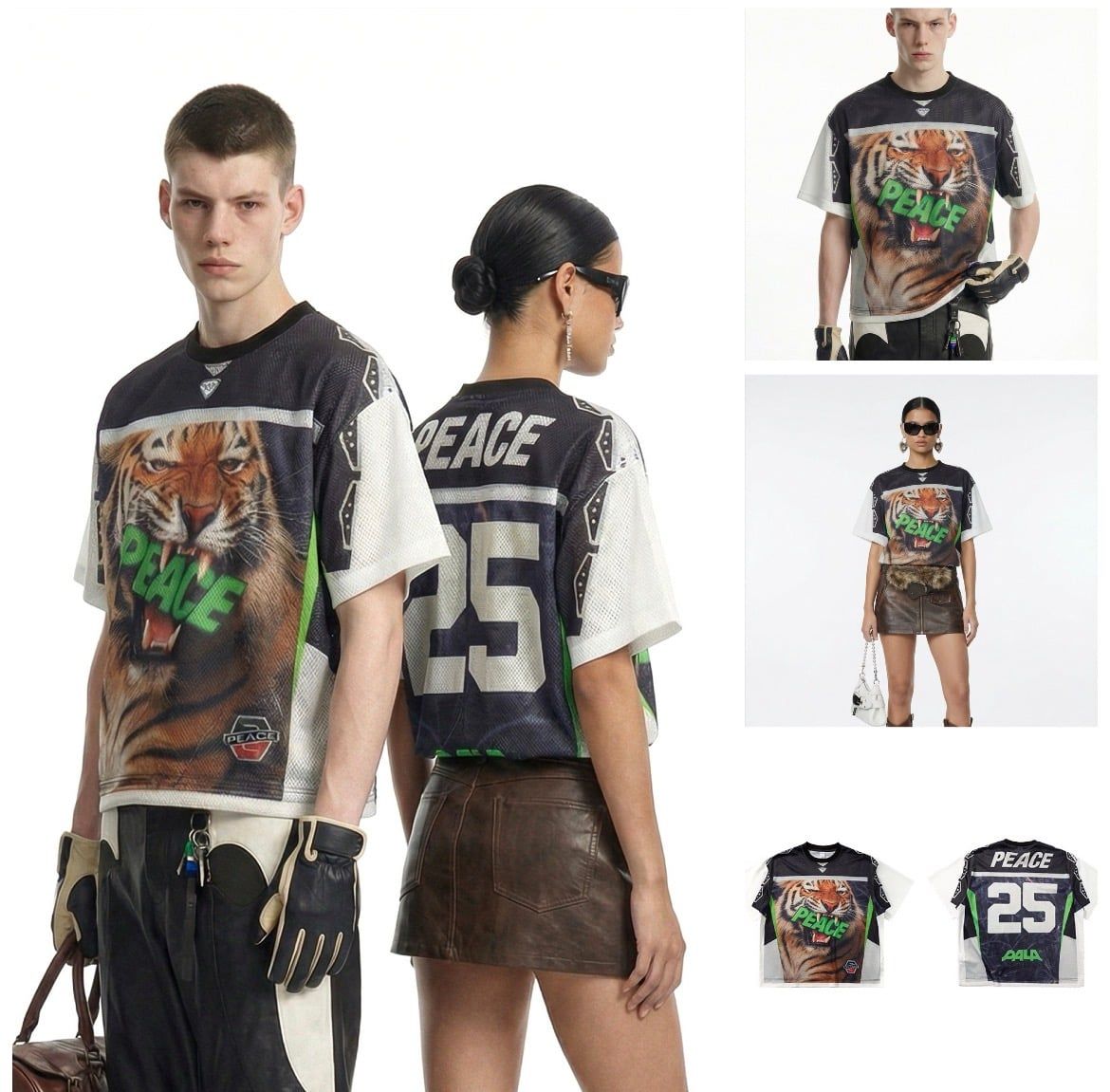 INF®️| ÁO THUN CỔ TRÒN NGẮN TAY THOÁNG KHI IN KỸ THUẬT SỐ PEACE TIGER INF 8378