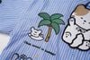 WES®️| ÁO SƠ MI JEAN NGẮN TAY THÊU HỌA TIẾT HOẠT HÌNH  UNISEX 5279