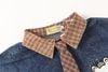 WES®️| ÁO SƠ MI JEAN NGẮN TAY THÊU HỌA TIẾT HOẠT HÌNH MÈO UNISEX 5228