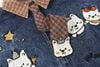 WES®️| ÁO SƠ MI JEAN NGẮN TAY THÊU HỌA TIẾT HOẠT HÌNH MÈO UNISEX 5228