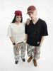 INF®️| ÁO THUN CỔ TIM NGẮN TAY 100% COTTON LƯỚI OVERSIZE UNISEX INF 8321