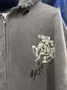 FK®️| ÁO KHOÁC DÁNG RỘNG HOODIE COTTON WASH IN HÌNH LÀM RÁCH ĐÍNH ĐÁ CƯỜM  UNISEX PH3486