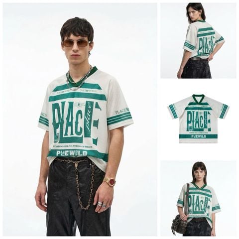 INF®️| ÁO THUN CỔ TIM TAY LỠ VẢI LƯỚI THỂ THAO OVERSIZE UNISEX INF 8533