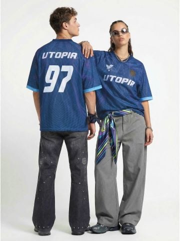 INF®️| ÁO THUN CỔ TIM  VẢI LƯỚI THỂ THAO UTOPIA OVERSIZE UNISEX INF 8524